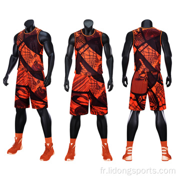 Logo personnalisé en gros hommes Men de basket-ball sublimation